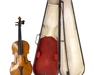 Vintage Violin & Bow w/ Antique G.S.B. Wooden Violin Case	333443	3.5x31.25x9.5in