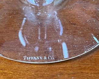 Lot of 2 Tiffany & Co Wine Glasses 	222249	Each Glass is 7.25x4.5x4.5