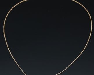 14k Gold Thin Necklace 16.5in Long	331370	