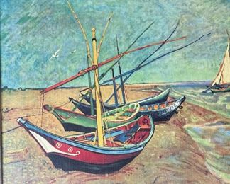 Canvas Print Vincent Van Gogh The Boats of St. Marie Art Les Saintes-Maries-de-la-Mer	777718	Frame: 27.75x33.5in<BR>Image: 21.5x27.5in