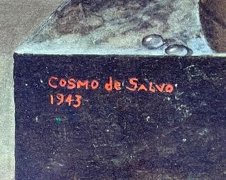Cosmo De Salvo 1943 Tropical Bounty Framed Vintage Litho Print DeSalvo	777739	Frame: 32.5x27.5in<BR>Image: 23.5x9.5in