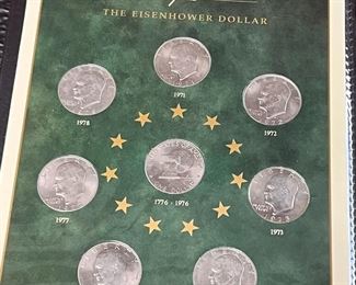 Lot of 2 Eisenhower Dollar Collection Commemorative Gallery Coins 1971-1978	331331