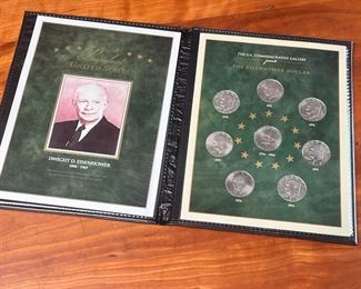 Lot of 2 Eisenhower Dollar Collection Commemorative Gallery Coins 1971-1978	331331