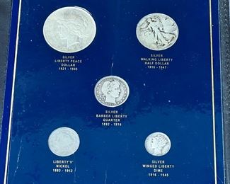 Antique US Liberty Coin Collection Commemorative Gallery Silver Coins Liberty Peace Walking Liberty Barber Liberty Liberty V Winged Liberty 	331332
