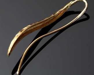 14k Gold Leaf Dangle Earrings 	331396