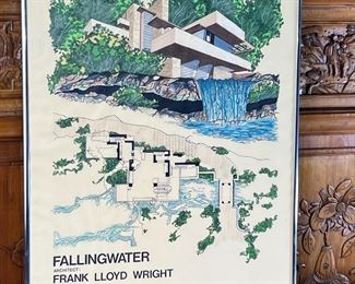 Fallingwater Framed Poster Frank Lloyd Wright Presented by Gregg Kahan ASU 1988 Class	418050	24x18x1