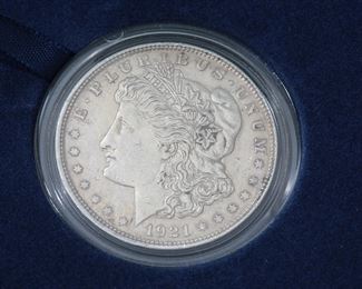 1921 Morgan Silver Dollar Coin 90% Silver 	331317
