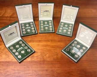 Lot of 5 2010-2012 National Parks Quarter Collection in Display cases 	331335
