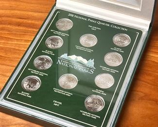 Lot of 5 2010-2012 National Parks Quarter Collection in Display cases 	331335