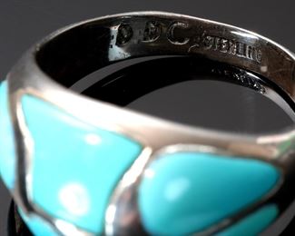 Sterling Silver & Turquoise Artist Made Ring 	331423