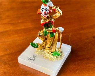 Judi Originals 24k Plated Hand Painted Clown on Marble Base	418031	3.5x2x2