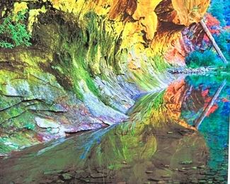 Frank W Houck The West Fork Artist Signed Phot Print Framed Landscape of Sedona Hiking Trail 	418054	22.5x18.5x1