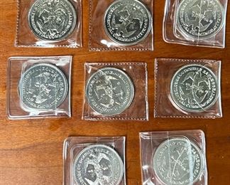 Lot of 8 Double Eagle Presidential Commemorative Coins Regan & Bush 1984 1988 Medals	331310