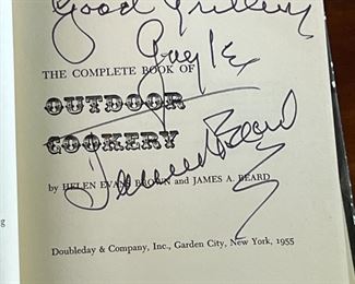 James Beard Signed The Complete Book of Outdoor Cookery by Helen Evans Brown and James A. Beard Cook Book Cookbook 	333361	8.5x5.75x1in