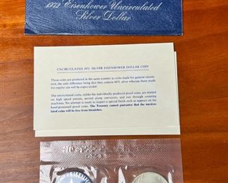 1972 Eisenhower Silver Dollar Uncirculated Proof set Coin 	331349