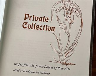 Editor Signed Private Collection Recipes from the Junior League of Palo Alto Bonnie Stewart Mickelson Cook Book Cookbook	333359	9.5x6.25x0.5