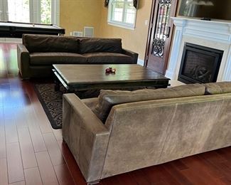 2 RESTORATION HARDWARE SOFAS

These sofas are in mint condition.   This room was only used once in a while so the sofas are in perfect condition and so comfortable!!  
8 ft length each 
3 ft deep 
29” High in back / 17” to seat 
