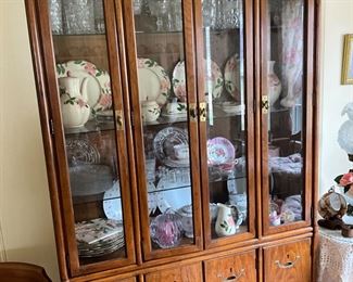 China cabinet in dining room