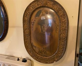 Picture with bubble glass - vintage