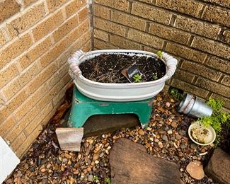 Outside in front of house