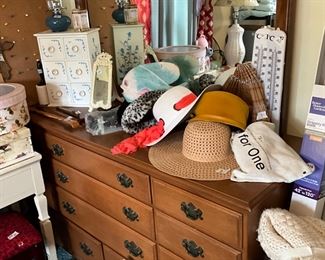 Bedroom - dresser with hats