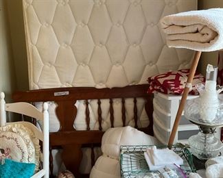 Headboard & mattress/box springs, storage & more!