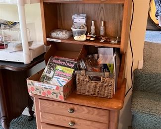 Downstairs - desk with shelves