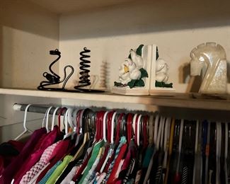 Miscellaneous decor in downstairs closet