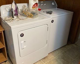 Downstairs - gas dryer & Crosley washer - electric