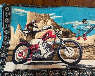Ghost Rider tapestry with border & fringe