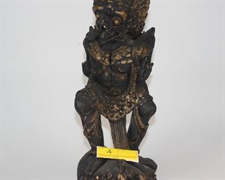 4: Carved wood Garuda figure