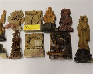 73: x12 Assorted Stone Carved Figures