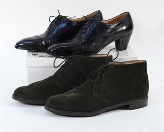5062: 2PR Gravati Leather & Suede Shoes Size 10