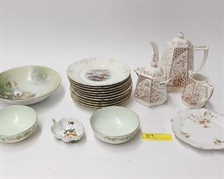 89: Sm pc. Herend & Other porcelain group