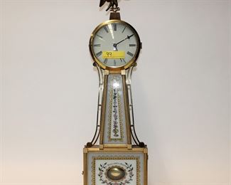 99: 20C. S. Willard Style Egliomise Banjo Clock
