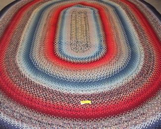 101: Exceptional 9' x 12' hand made braided rug