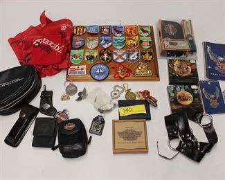 140: Harley Davidson wallets and collectibles