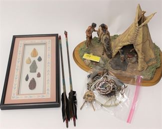 159: Box of Native American Items