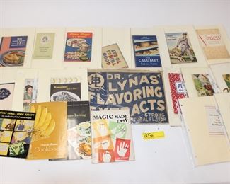 212: Cookbook and sign lot