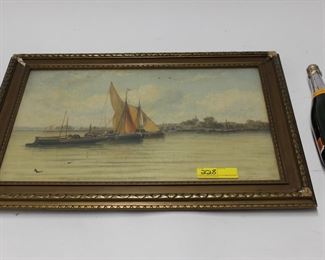 228: Arthur Gordon O/C painting of sailboats