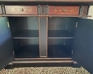 F2 - $225. Powell Furniture cabinet. Measures 20” deep x 50” wide x 38” tall. 