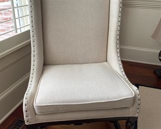 F7 - $850. Universal Furniture table with 8 chairs. Measures 45” wide x 101” long (with 20” leaf in place) x 30.5” tall.  Has table pads to protect the 2. 2 captains chairs and 6 regular. Table & Chairs are in excellent condition. 