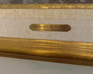 W3 $250. Hyde street & The Bay San Francisco. Thomas Kinkade print. Measures 32.5” x 38.5”