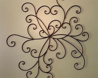W5 - $25 metal wall hanging. Measures 31” round. 