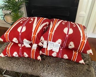 $40. Set of 4 Pottery Barn Outdoor Pillows. Measures 24" square.  New or Like new condition. 