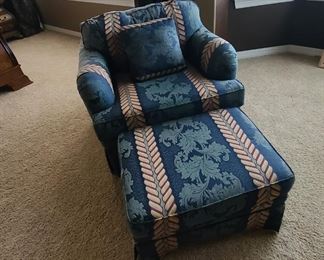 Accent chair with matching ottoman 
