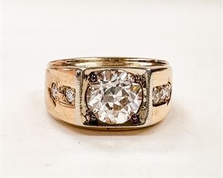 14k gold with a 2ct diamond appraised at $42,000