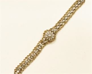 14k and diamond vintage bracelet