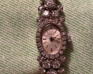 14k and diamond ladies antique watch