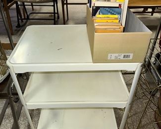 VINTAGE 3 TIER ROLLING CART